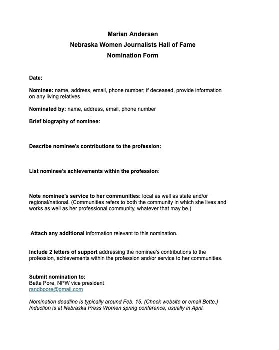 Nomination Form thumbnail