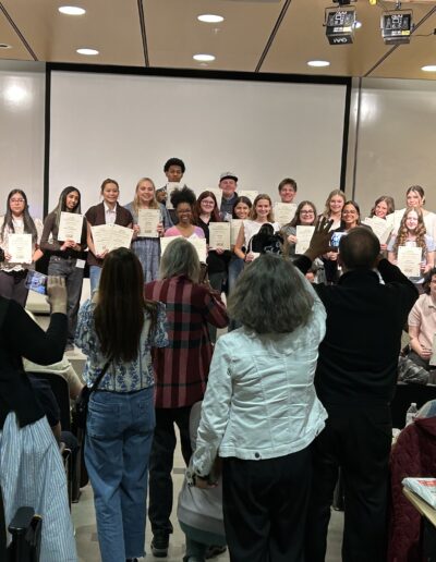 High school contest winners who attended awards lunch